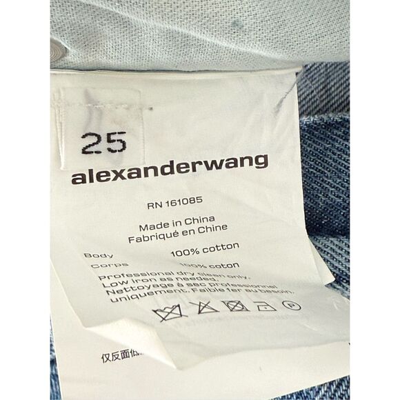 Alexander Wang Bonded Seam Crossover denim maxi skirt Size 25 - Picture 11 of 14